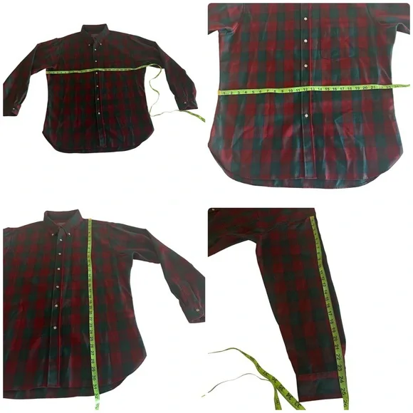 Vintage Authentic Lindsay Tartan Pendleton Checkered Plaid Button Down Wool XL - Picture 7 of 8